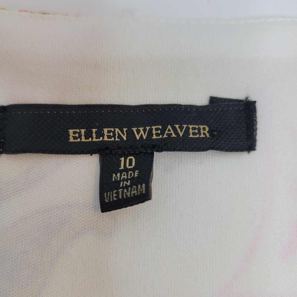 Ellen Weaver Sz‎ 10 Yellow Maxi Dress V Neckline Chiffon Summer Empire Faux Wrap - Picture 6 of 8